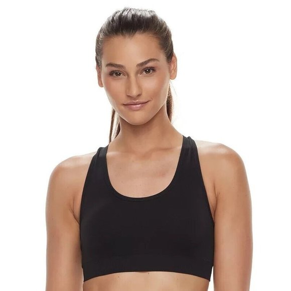 Tek Gear Tops - Girls Sports Bra Tek Gear Low Impact Black Color Size Large (10/12)